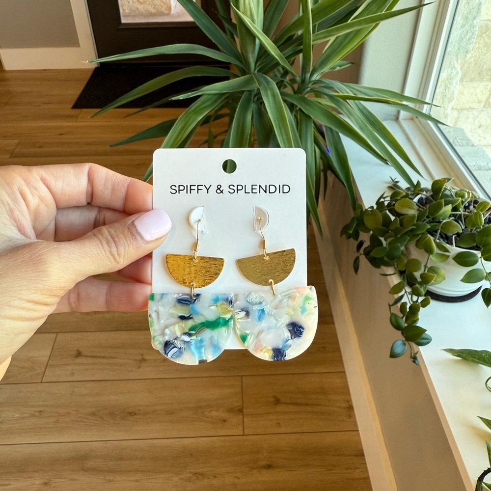 π 2/$20 - Spring Inspired Acrylic Drop Earrings - Picture 4 of 11